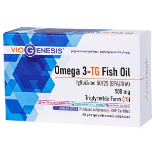 OMEGA 3-TG FISH OIL 500MG 60CAPS VIOGENESIS